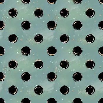 Úplet, Černé puntíky na olivové (E) (Top kvalitní úplet Bella digitisk)