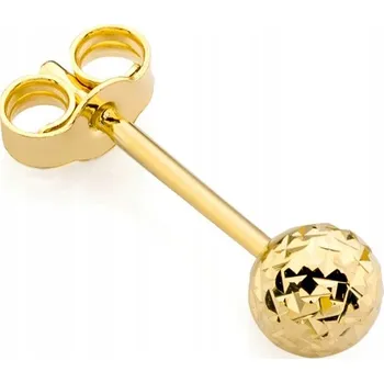 Náušnice Náušnice Marko K1401-585-4-SOLO zlaté Au 585 (14 kt) o průměru 4 mm