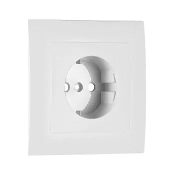 ELKO EP 90902 TBR - bílá Rámeček + kryt zásuvky Schuko 90902TBR
