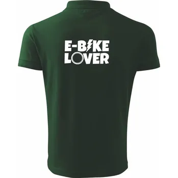Pánská košile E-bike lover - Polokošile pánská Pique Polo 203 - 4XL ( Lahvově zelená )