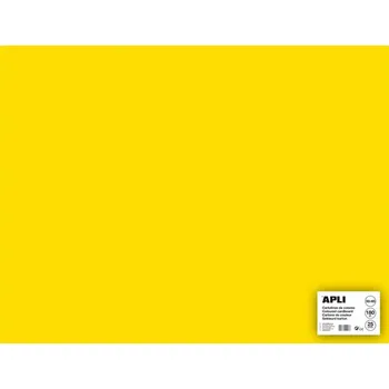Barevný papír APLI barevný papír, A2+, 170 g, žlutý - 25 ks