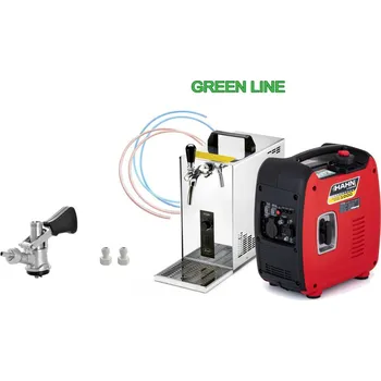 Výčepní technika LINDR PYGMY 20/K GREEN LINE výčepní zařízení s elektrocentrálou - sestava komplet bajonet + elektrocentrála, SET01601E