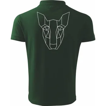 Pánská košile Americký Pit Bull Teriér - Geometrie - Polokošile pánská Pique Polo 203 - M ( Lahvově zelená )