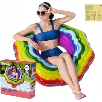 Nafukovací kruh Bestway 36163 Duhový 115 cm