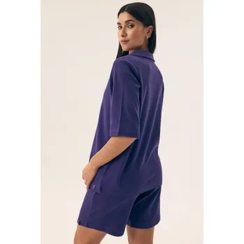 Dámské pyžamo Dámské propínací pyžamo Henderson Nilsa 2 - bavlněná vaflovina Modrá S