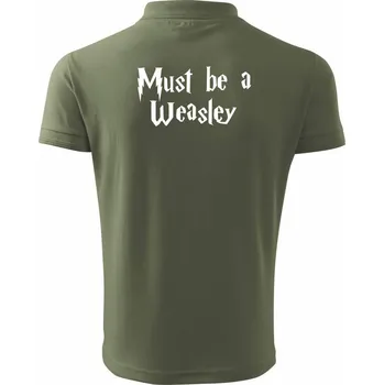 Pánská košile Must be a Weasley - Polokošile pánská Pique Polo 203 - M ( Khaki )