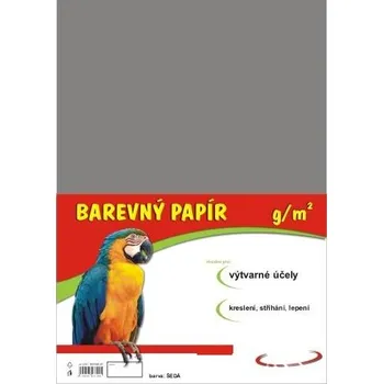 Barevný papír Karton barevný kreslicí A3 (420 x 297 mm), 50 listů/180g šedý