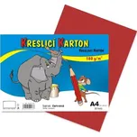 Karton barevný kreslicí A4 (210 x 297mm), 50 listů /180g červený