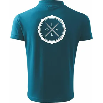 Pánská košile Paličky bicí LOVE - Polokošile pánská Pique Polo 203 - XL ( Tmavý tyrkys )