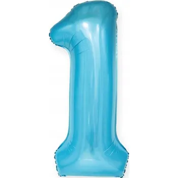Balónek Fóliový balónek PartyPal číslice 1, 100 cm, modrý