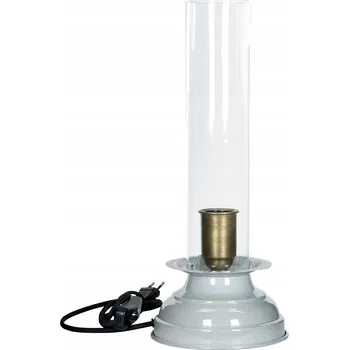 Lampička LAMPA stolní noční Stone SKLENĚNÉ STÍNIDLO šedá