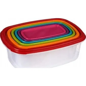 Dóza na potraviny Sada 6 obdélníkových dóz