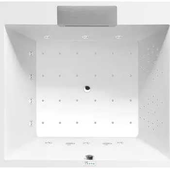 Vana CAME FALLS hydromasážní vana, 175x175x50cm, Highline Hydro-Air, chrom