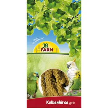 Krmivo pro ptáka JR FARM Senegalské proso žluté v klasech pro papoušky 1kg