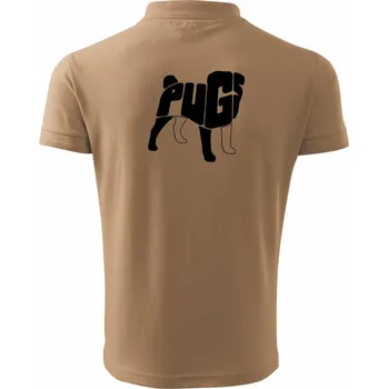 Pánská košile Mops - nazev v těle - Polokošile pánská Pique Polo 203 - 5XL ( Písková )