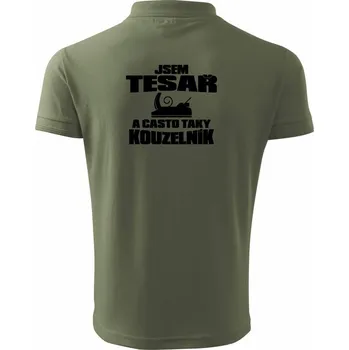 Pánská košile Tesař kouzelník - Polokošile pánská Pique Polo 203 - 3XL ( Khaki )