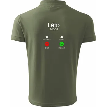 Pánská košile Léto volá - Polokošile pánská Pique Polo 203 - XL ( Khaki )