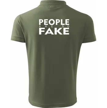 Pánská košile Fake people - Polokošile pánská Pique Polo 203 - 3XL ( Khaki )