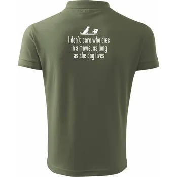 Pánská košile i dont care - dog - Polokošile pánská Pique Polo 203 - M ( Khaki )