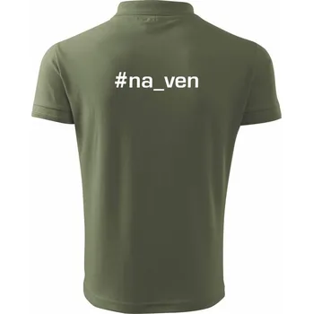Pánská košile #na_ven - Polokošile pánská Pique Polo 203 - L ( Khaki )