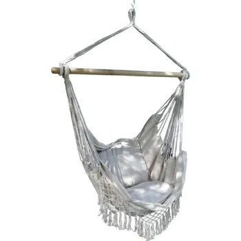 Houpací síť Chomik Zahradní závěsná síť BOHO | béžová 130 x 100 cm