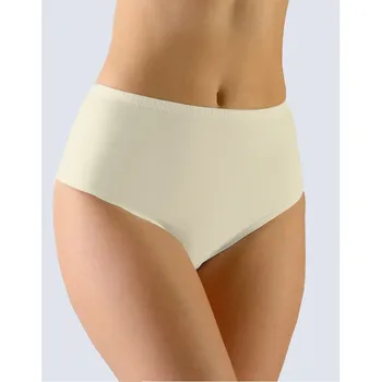 Dámské spodní prádlo GINA dámské kalhotky klasické v nadměrných velikostech, nadměrné, šité, jednobarevné 11087P - žlutobílá - 62/64