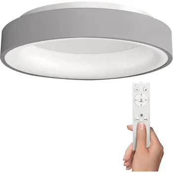 Osvětlení Solight LED stropní světlo kulaté Treviso, 48W, 2880lm, stmívatelné, dálkové ovládání, šedá