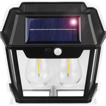 Venkovní osvětlení Solární nástěnné světlo 2 LED s detektorem pohybu RETRO 28W 1800mAh 600LM 120°