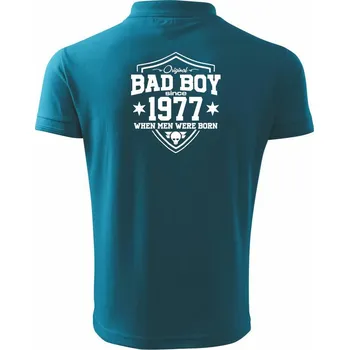 Pánská košile Bad boy since 1977 - Polokošile pánská Pique Polo 203 - 3XL ( Tmavý tyrkys )