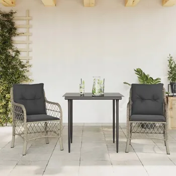 Zahradní sestava Sada zahradního nábytku z umělého ratanu VidaXL, hnědá, 3 díly