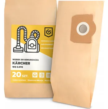 Sáček do vysavače 20x SÁČEK do VYSAVAČE Kärcher WD 3.370 Papírový Sáček SÁČKY DVOUVRSTVÉ 2A