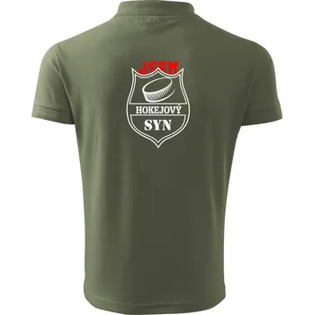 Pánská košile Hokejový syn - puk - Polokošile pánská Pique Polo 203 - 2XL ( Khaki )