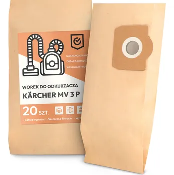 Sáček do vysavače 20x SÁČEK do VYSAVAČE Kärcher MV 3 P Papírový Sáček SÁČKY DVOUVRSTVÉ 2A
