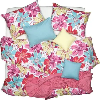 Povlečení SCANquilt povlečení KLASIK DESIGN flower bed pestrá 140 x 220/70 x 90 cm