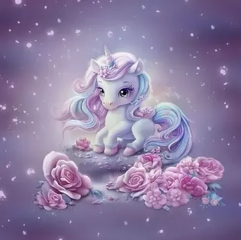 Úplet, Rozkošný fialkový jednorožec,panel, panel (E) (Top kvalitní úplet Bella)