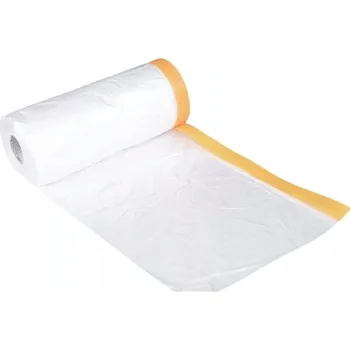 Zakrývací fólie na malování OCHRANNÁ MALEŘSKÁ FÓLIE S RENOVAČNÍ PÁSKOU 270 cm 20 m PROTISKLUZOVÁ