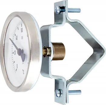 Měřicí přístroj BIMETALOVÝ PŘÍLOŽNÝ TEPLOMĚR S PŘÍCHYTKOU, PRŮMĚR 63mm, ROZSAH 0 - 120°C AFRISO