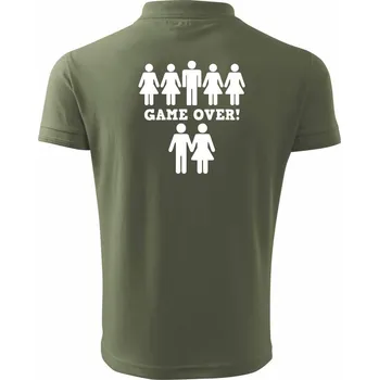 Pánská košile Game over svatba - Polokošile pánská Pique Polo 203 - L ( Khaki )