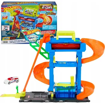 autíčko Hot Wheels Myčka aut - Odjezdové zatáčky HNT80