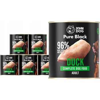Krmivo pro psa John Dog Pure Black mokré krmivo Kachna 6x800g
