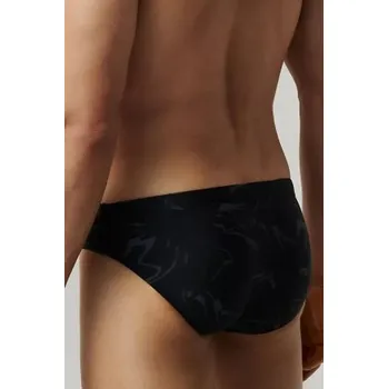 Pánské plavky Pánské plavky Atlantic KMT-339 - slipy Černo-šedá 2XL