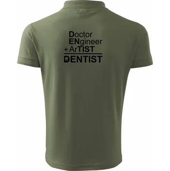 Pánská košile Co znamená dentist - Polokošile pánská Pique Polo 203 - 5XL ( Khaki )