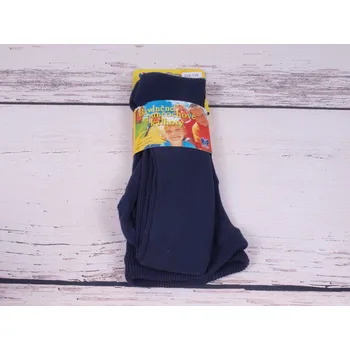 Punčocháče Novia žebrované 100% bavlna tm. modré velikost oblečení - děti: 62/68