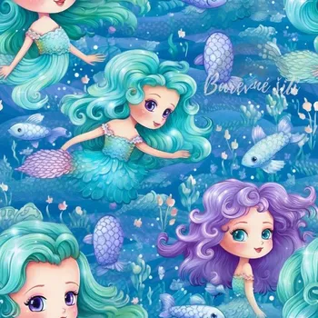 Úplet, Vodní víly tyrkysová (E) (Top kvalitní úplet Bella digitisk)