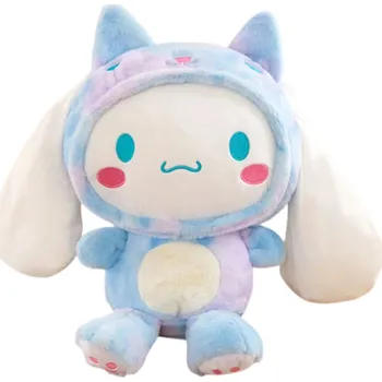 plyšák Roztomilá plyšová hračka 40 cm Plyšové zvířátko v Kawaii stylu Měkký mazlíček pro děti Dekorace do pokoje Dárek pro milovníky plyšáků modrá