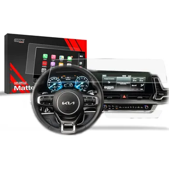 Fólie pro tablet Ochranná fólie na display 2v1 Matte, Kia Sportage V, 2021- , GT Line, Display 12,3"