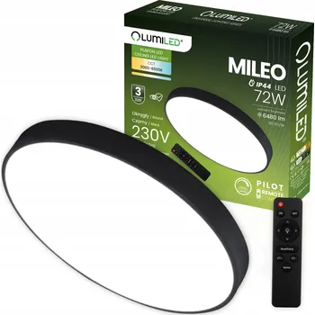 Kulatý Stropní Svítidlo Lumiled 49 x 49 cm bílá, černá