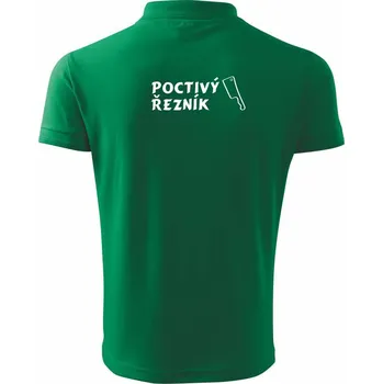 Pánská košile Poctivý řezník - Polokošile pánská Pique Polo 203 - 4XL ( Středně zelená )