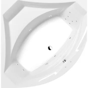 Vana ROSANA hydromasážní vana, 150x150x49cm, Attraction Hydro, chrom