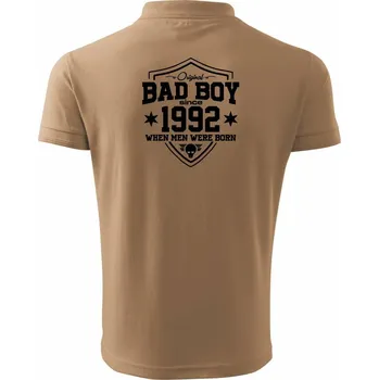Pánská košile Bad boy since 1992 - Polokošile pánská Pique Polo 203 - 4XL ( Písková )